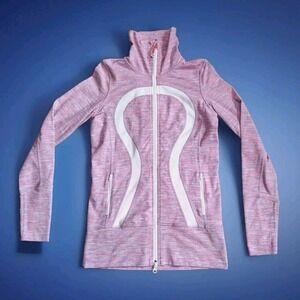 Lululemon Pink Striped Define Jacket Wee Are From Space Size 6 Athletic Running